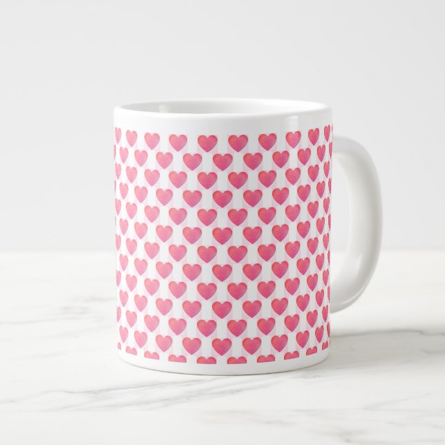Grande Tasse Coeur rose mignon Lovely Valentine Mug (Devant droit)