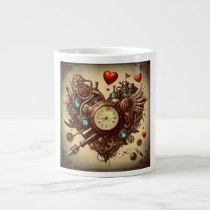 Grande Tasse Coeur Steampunk/Saint-Valentin