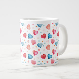 Grande Tasse Coeurs colorés