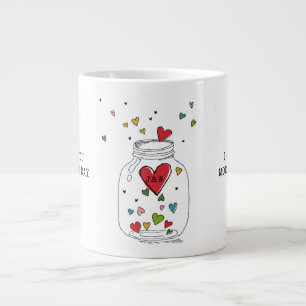 Grande Tasse Coeurs De Jour Valentines En Jar Monogramme