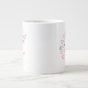 Grande Tasse Cœurs et étoiles d'amour mignons spécial