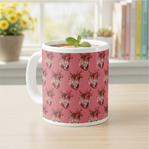 Grande Tasse Coeurs Mug de café géant
