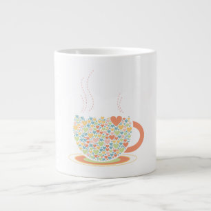 Grande Tasse Coeurs personnalisés Tea-Coffee Mug imprimé