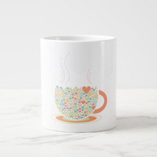 Grande Tasse Coeurs personnalisés Tea-Coffee Mug imprimé