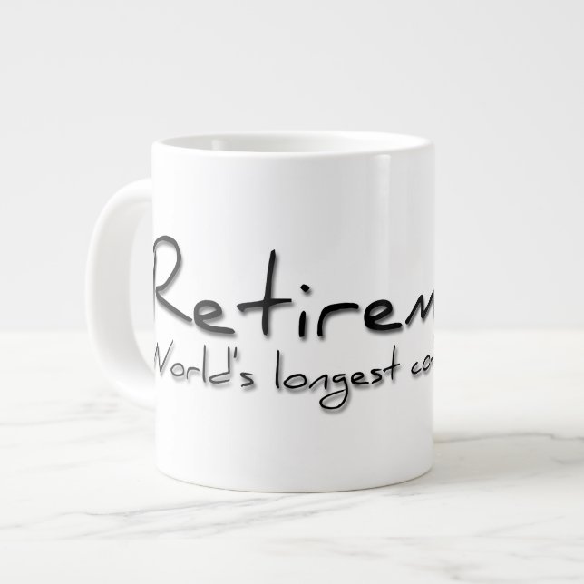 Grande Tasse Coffee Break Retirement Coffre Mug 2 (Devant gauche)