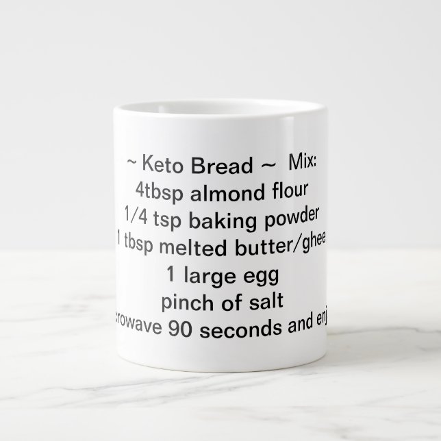Grande Tasse Coffee Mug de la recette de pain de Keto (Devant)
