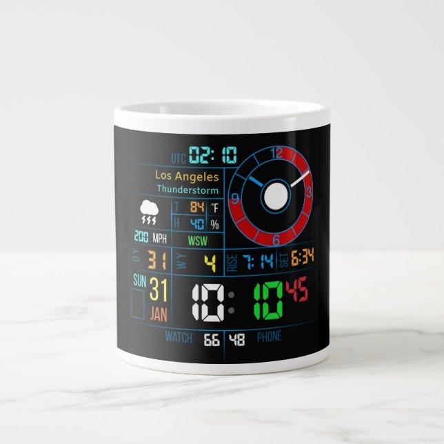 Grande Tasse Coffee Mug with a Humorous Digital Design (Devant)