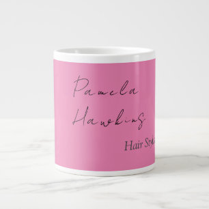 Grande Tasse Coiffure professionnelle sobre rose féminin