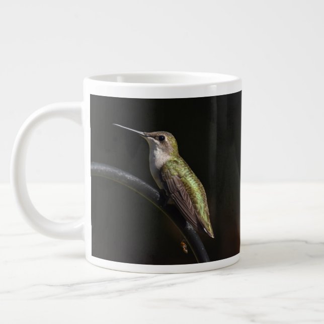 Grande Tasse Colibri sur Black 20 oz BIG Mug (Gauche)