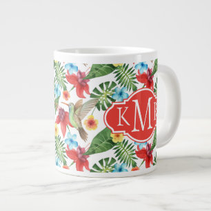 Grande Tasse Colibri tropical  Monogramme