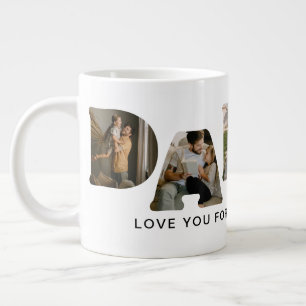 Grande Tasse Collage de photos de lettre PAPA