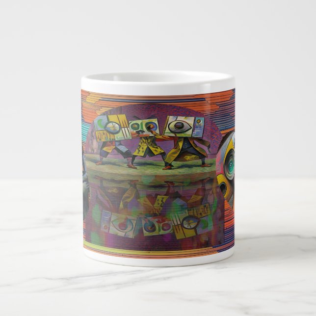 Grande Tasse Collage et couleur (Devant)