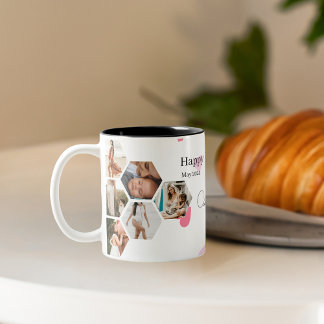 Grande Tasse Collage photo de la fête des mères avec texte pers