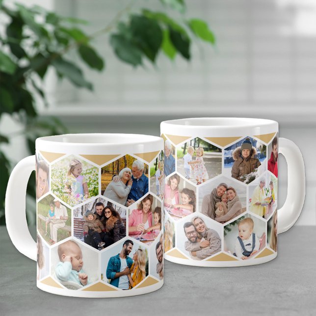 Grande Tasse Collage photo géométrique 17 Photo (Créateur téléchargé)