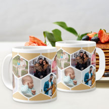 Collage photo géométrique 9 Photo Giant Coffee Mug