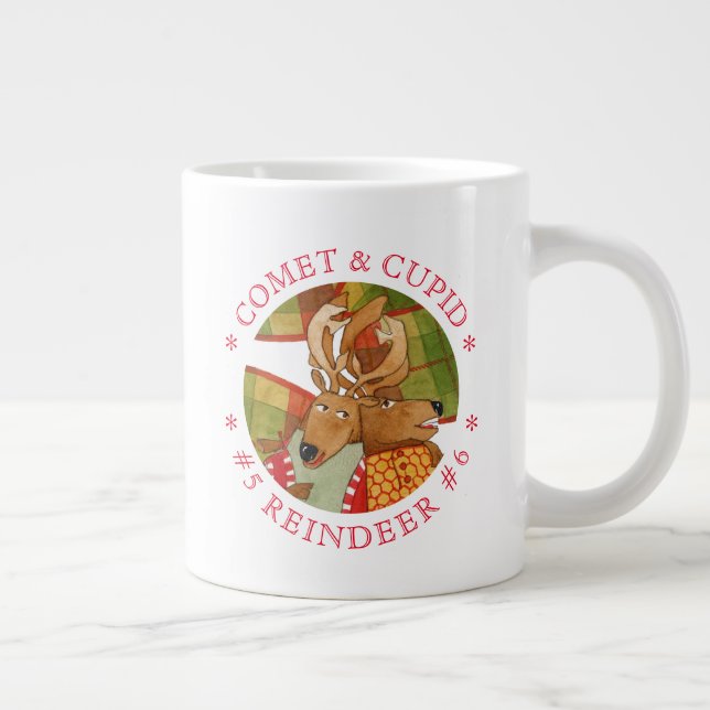 Grande Tasse COMET CUPID REINDEUR Big White Mug (Droite)