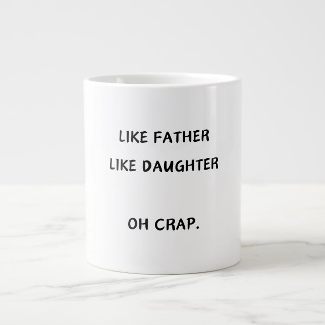 Grande Tasse Comme père Comme fille/fils Café Mug (Devant)