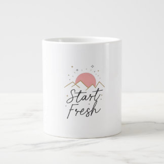 Grande Tasse Commencez la Mug Pastel Sunrise Minimaliste Frais