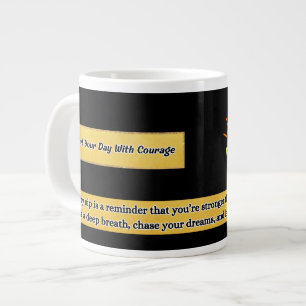 Grande Tasse Commencez Votre Journée Avec Courage   Musique mot