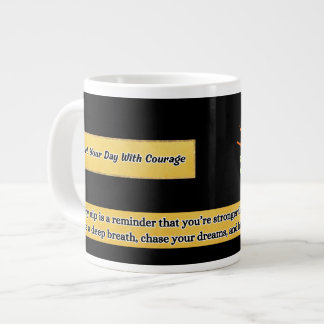 Grande Tasse Commencez Votre Journée Avec Courage | Musique mot