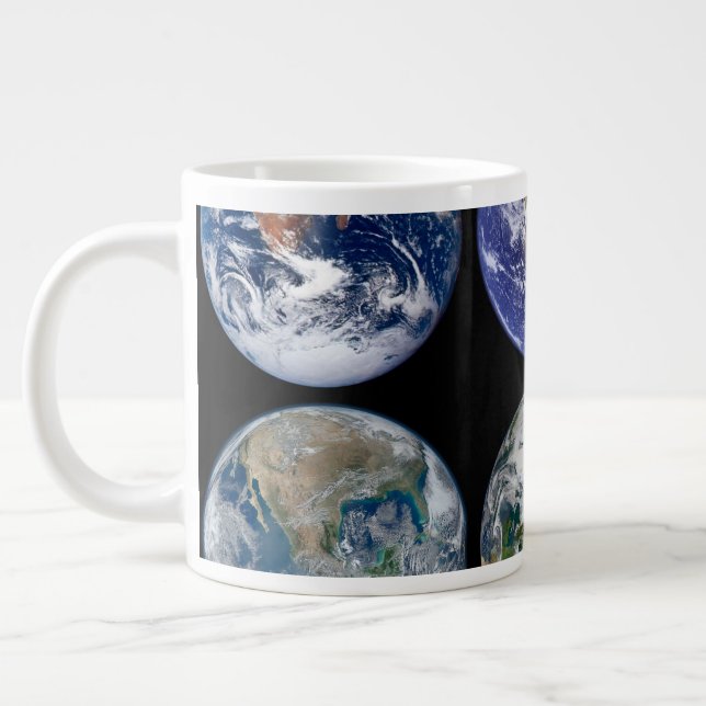 Grande Tasse Comparaison D'Image De Vues Iconiques De La Planèt (Gauche)