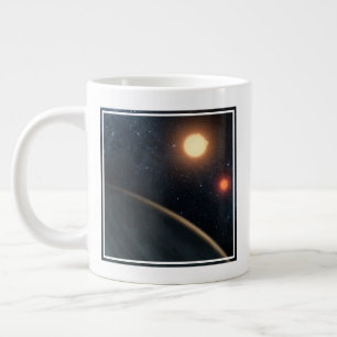 Grande Tasse Concept de l'artiste illustrant Kepler-16b.
