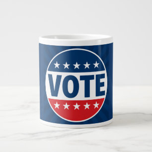 Grande Tasse Conception de badge de campagne VOTE Bold