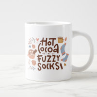 Conception de cacao chaud et de chaussettes moelle