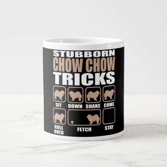 Grande Tasse Conception de Chow Chow Tricks (Devant)