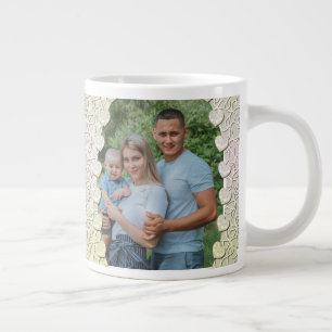 Grande Tasse Conception de housse de mug photo pailletée person
