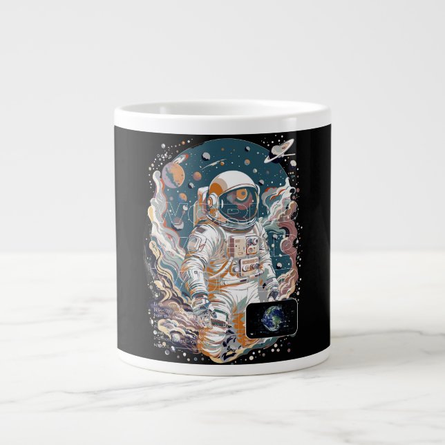 Grande Tasse Conception de l'astronaute mondiale (Devant)