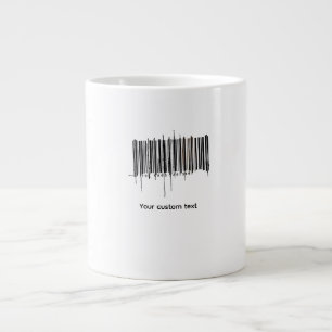 Grande Tasse Conception de texte de code-barres personnalisé