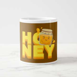 Grande Tasse Conception de texte de miel mignon