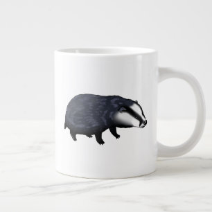 Grande Tasse Conception d'illustration de blaireau dessinée à l