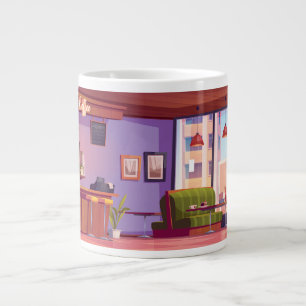 Grande Tasse Conception enveloppante de café mignon