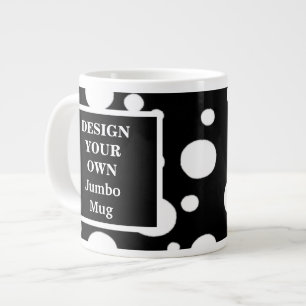Grande Tasse Concevez votre propre Mug Jumbo - Zones Noires et 
