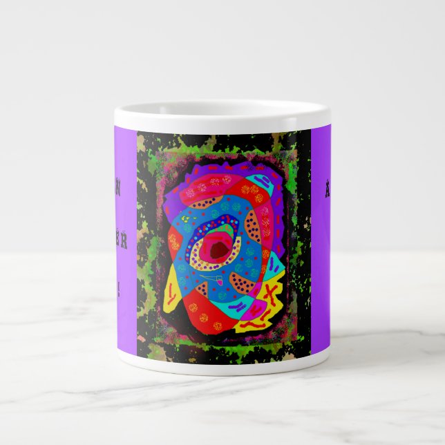 Grande Tasse Conçu pour les amateurs d'art design abstrait (Devant)