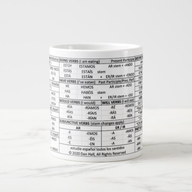 Grande Tasse Conjugation espagnole principale - 20 Ounce Mug (Devant)