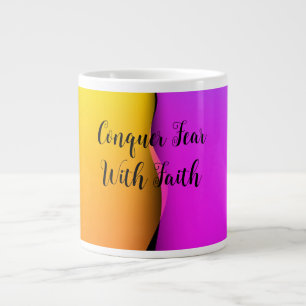 Grande Tasse Conquérir la peur avec la foi Spécialité Mug