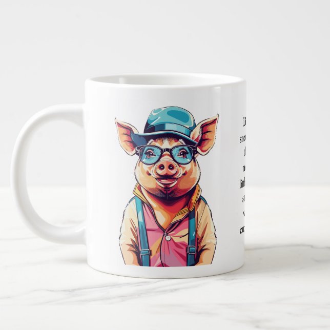 Grande Tasse Conseil Drôle D'Un Cochon (Gauche)