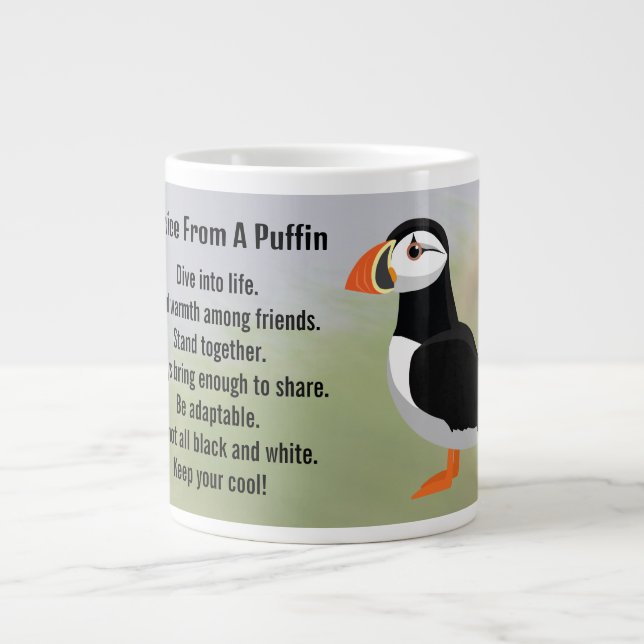 Grande Tasse Conseil d'un design Puffin (Devant)
