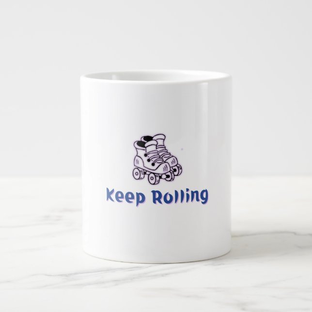 Grande Tasse Continuer à rouler Patins rétro (Devant)