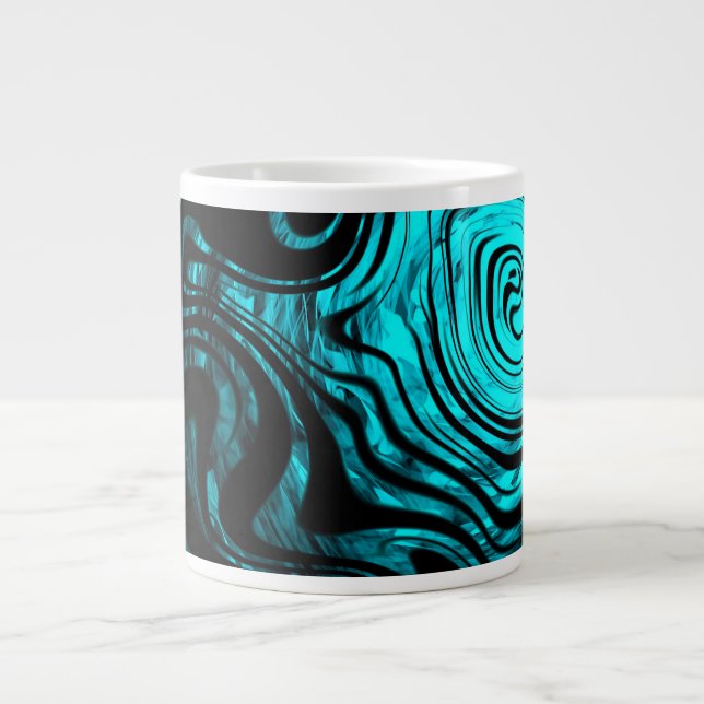 Grande Tasse Cool des vagues rayonnantes - Mug de café (Devant)
