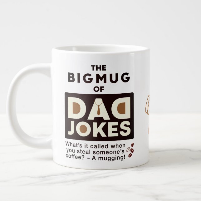 Grande Tasse Cool Papa plaisante Design Texte (Gauche)