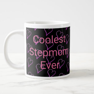 Grande Tasse Coolest StepMom Ever mignon Coeur Motif Mug