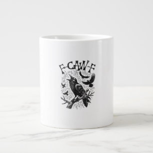 Grande Tasse Corbeau Rétro Drôle F-Caw-F