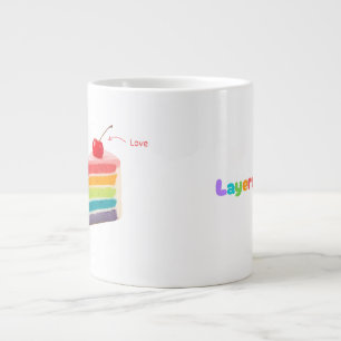 Grande Tasse Couches de vie - Gâteau arc-en-ciel de croissance