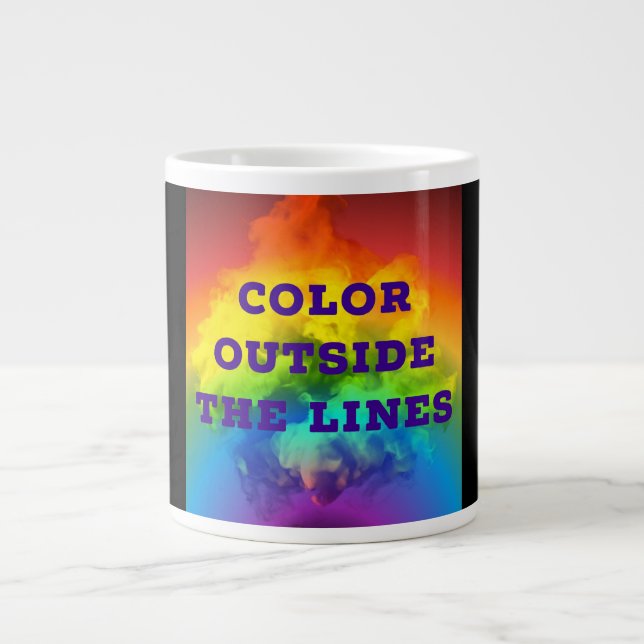 Grande Tasse Couleur hors des lignes (Devant)