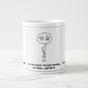 Grande Tasse Coup sur Vibes & Mug Wi-Fi - Drôle Coffee Cup