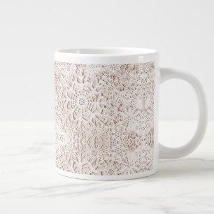 Grande Tasse Coupe de porcelaine Lillien de Crochet Antique Sno